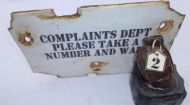 Sign / Notice Complaints Dept