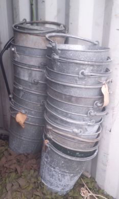 Galvanised fire /water buckets