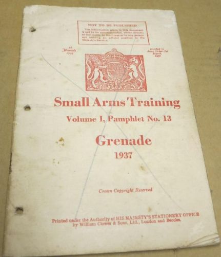 Grenade small arms training Vol 1 No13