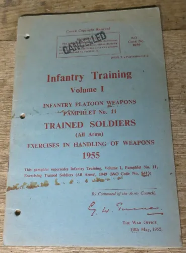 Weapons handling training manual 1955