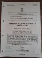 Mine detector L77A1 set instructions 
