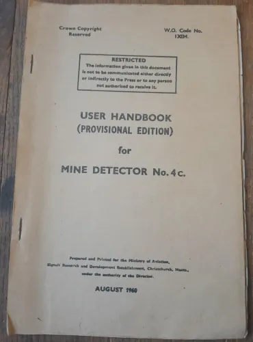Mine detector 1945 4c set instructions 