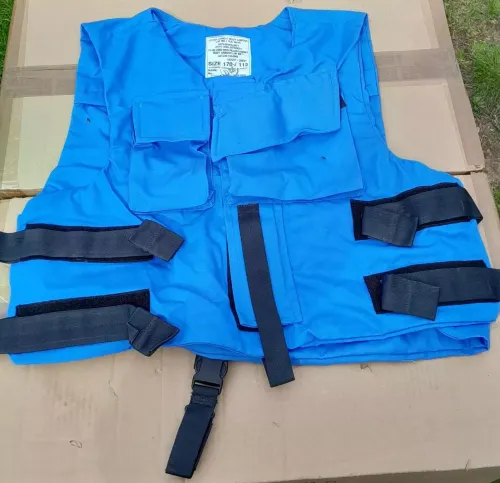 UN Blue body armour cover