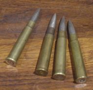 Nickel headed .303 inert ammo WW2 