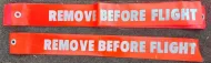 Remove before flight, safety marker